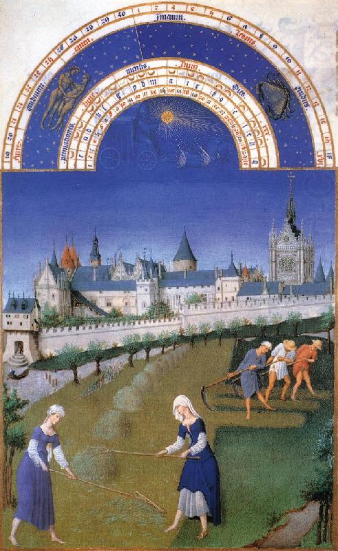 Les trs riches heures du Duc de Berry: Juin (June) edf, LIMBOURG brothers